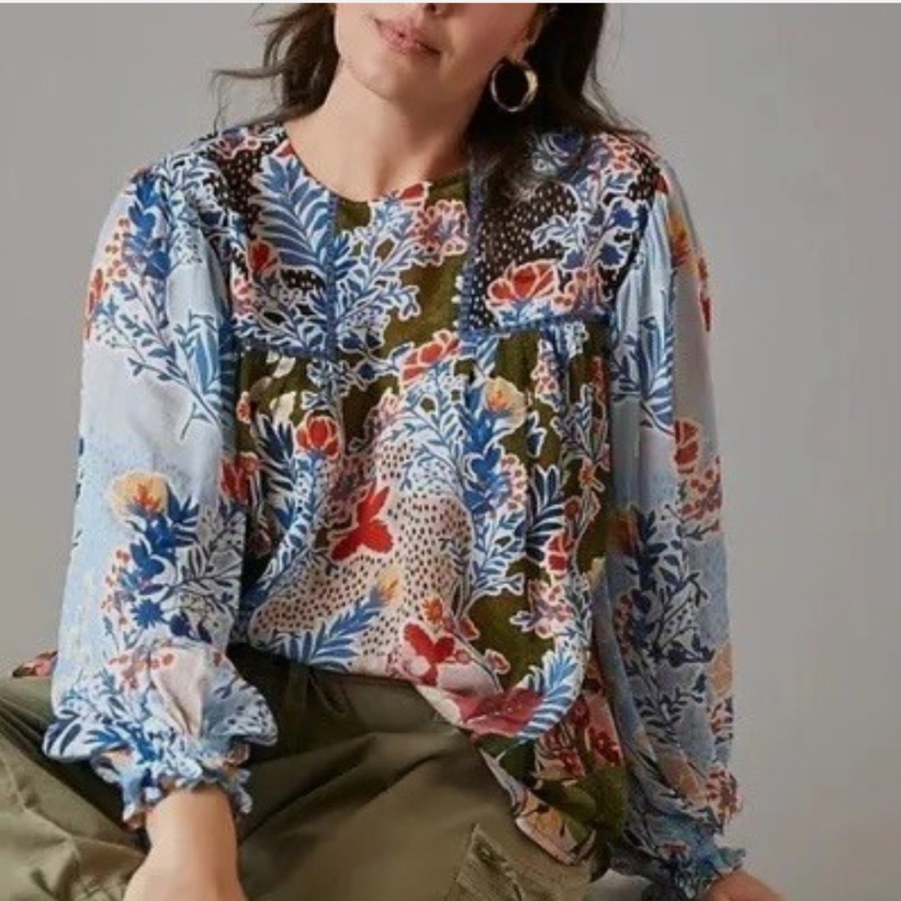 Bl^Nk London (Anthropologie)  Miranda Peasant Blouse
